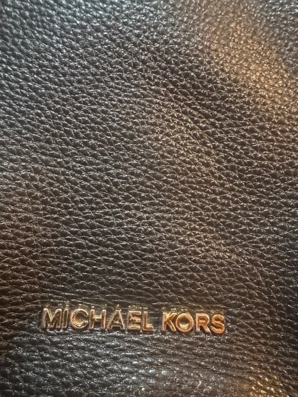 Michael Kors Black Saffiano Satchel with Gold Hardware and Chain - Picture 3 of 5